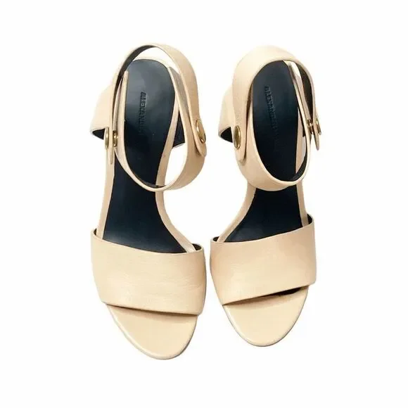 Alexander Wang Amber Beige Tan Leather Sandal Heel - Picture 3 of 10